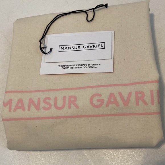 Mansur Gavriel Bucket Bag Black/Ballerina Large - Picture 6 of 11